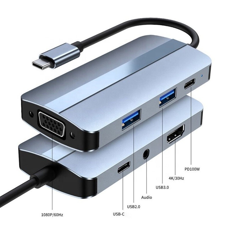11 In 1 USB-C Hub Type-C To HDMI USB3.0 USB2.0 SD TF Adaptör Hub ile Kart Okuyucu