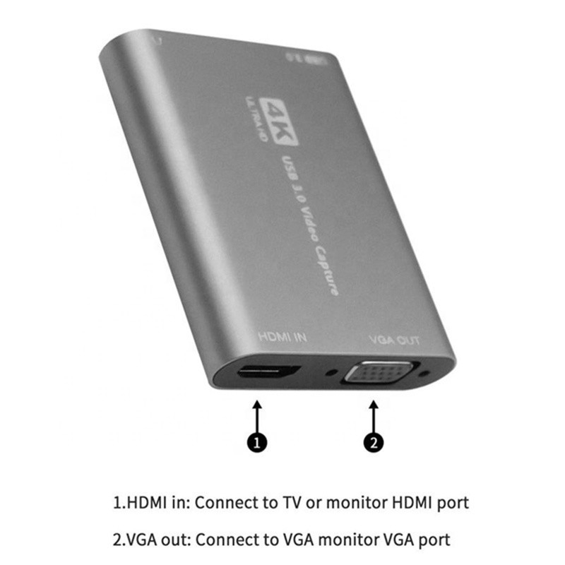 USB 3.0 HDMI Video Yakalama DVR Kart Kutusu Mikrofonlu VGA Loop Out Bilgisayar Kamera Xbox için