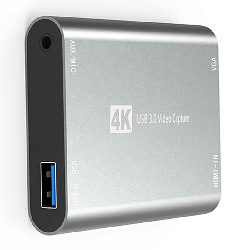 USB 3.0 HDMI Video Yakalama DVR Kart Kutusu Mikrofonlu VGA Loop Out Bilgisayar Kamera Xbox için