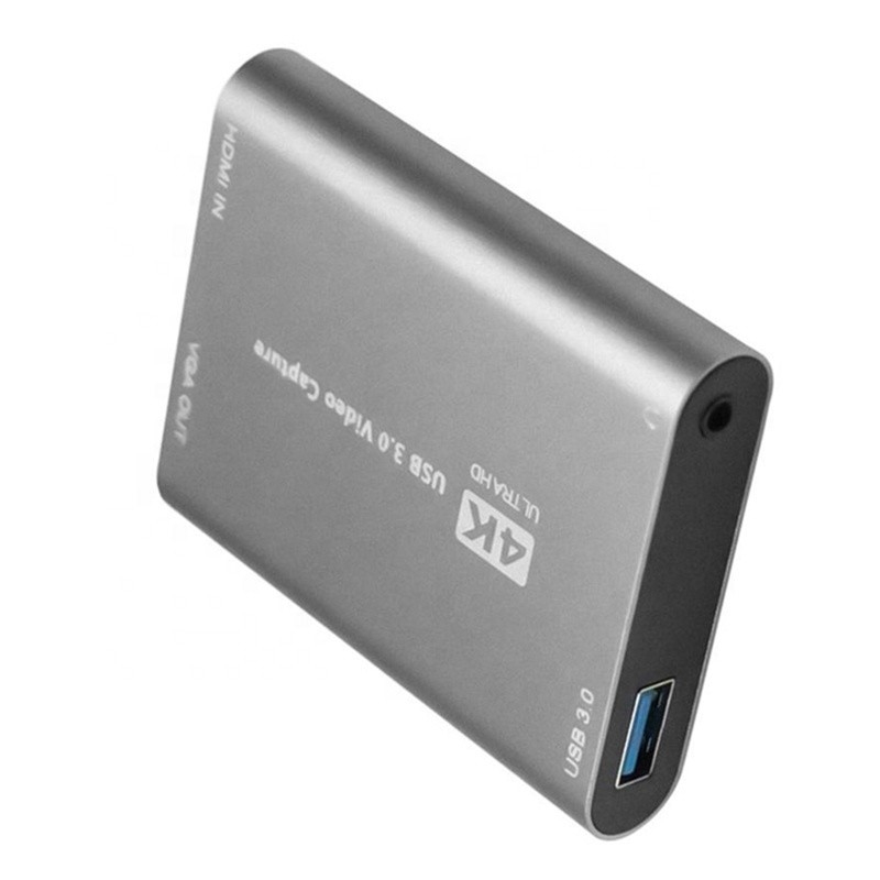 USB 3.0 HDMI Video Yakalama DVR Kart Kutusu Mikrofonlu VGA Loop Out Bilgisayar Kamera Xbox için