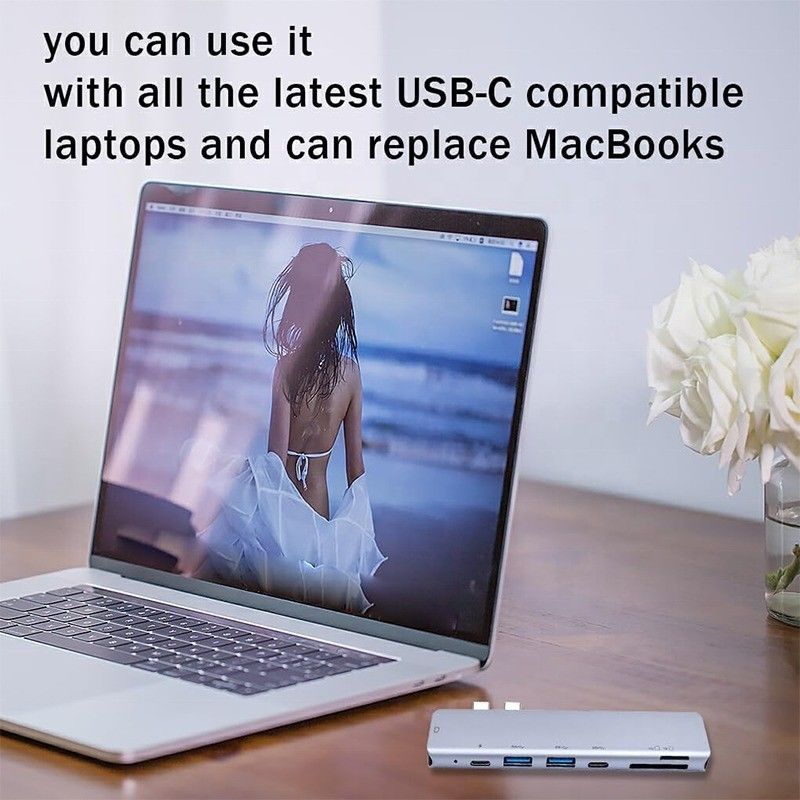 USB C Tipi C 4K 30Hz HDMI USB 3.0 TF SD Adaptör Hub Doklama İstasyonu Macbook Pro için