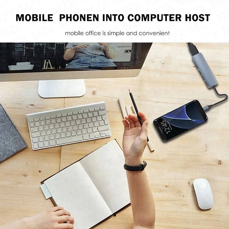 4K HD HDMI HDTV USB 3.0 SD TF Kart Okuyucu ile 6'da 1 çok portlu dizüstü bilgisayar doklama istasyonu