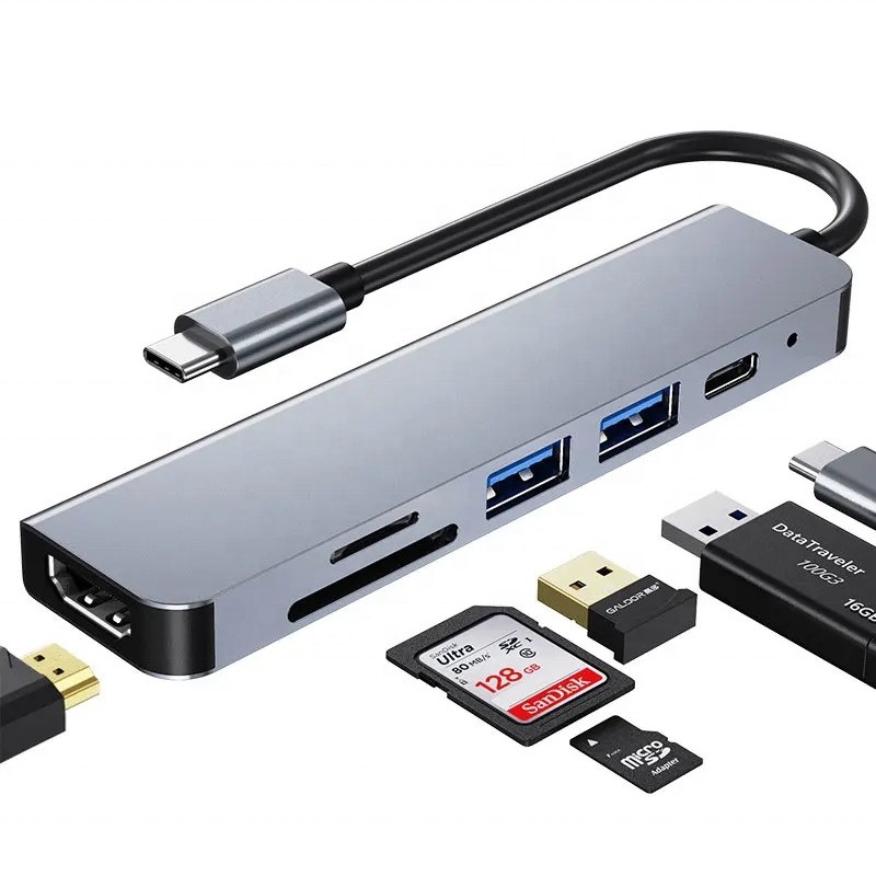 4K HDMI USB3.0 TF SD Kart Okuyucu ve 87W PD Şarj ile USB 3.1 Doklama İstasyonu Hub