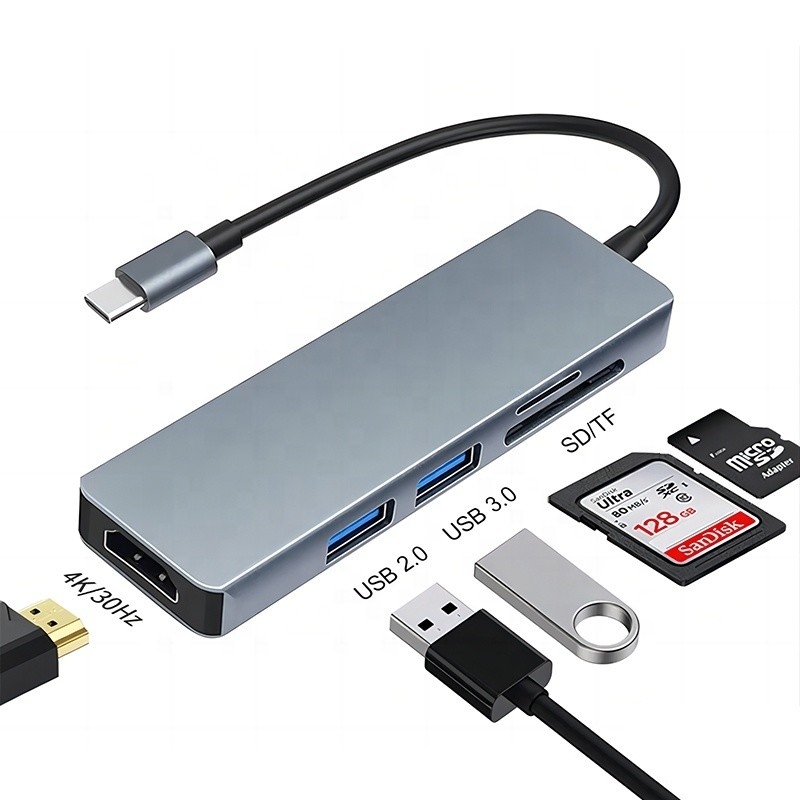 11 In 1 USB-C Hub Type-C To HDMI USB3.0 USB2.0 SD TF Adaptör Hub ile Kart Okuyucu