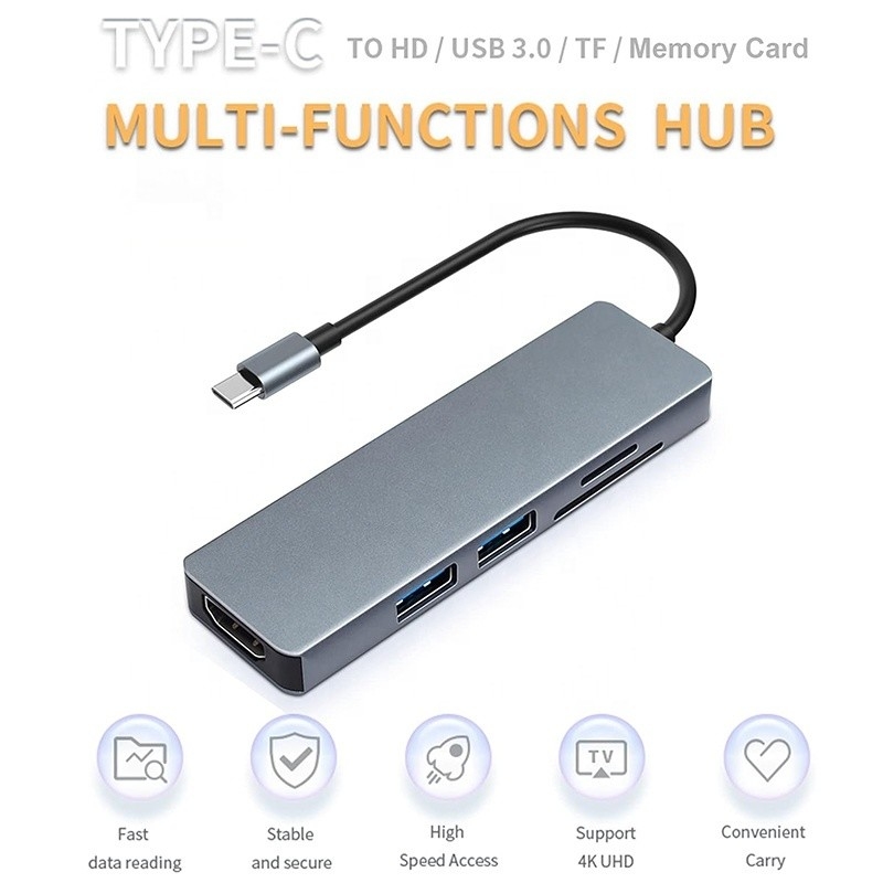 11 In 1 USB-C Hub Type-C To HDMI USB3.0 USB2.0 SD TF Adaptör Hub ile Kart Okuyucu