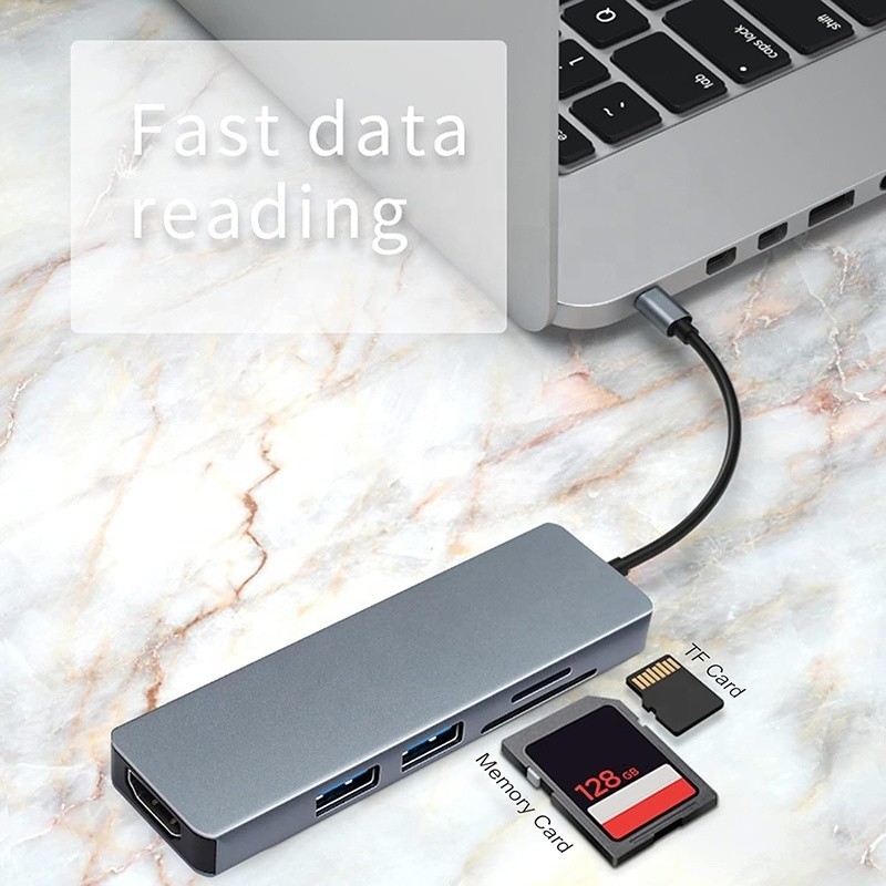 11 In 1 USB-C Hub Type-C To HDMI USB3.0 USB2.0 SD TF Adaptör Hub ile Kart Okuyucu