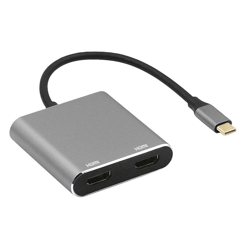 2 Çift 4K HDMI Port ve USB-C Tipi-C'den Çift HDMI Adaptörüne sahip 4 İçin 1 Doklama İstasyonu