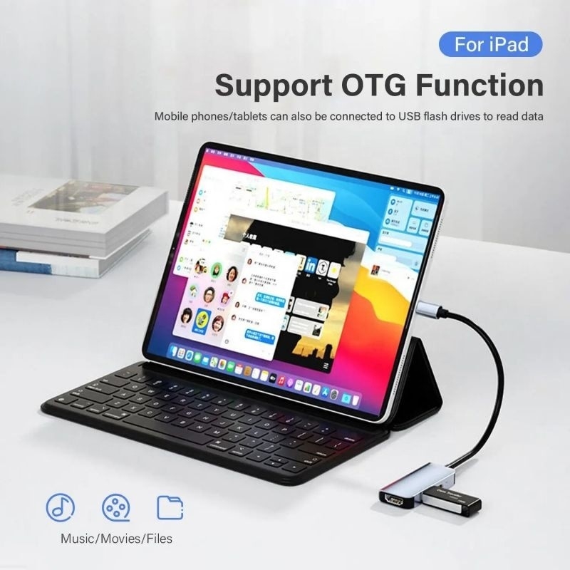 USB 3.1/USB Tip-C Hub Adaptörü 4K HDMI USB3.0 USB 3.0 Tip C PD ile Doklama İstasyonu