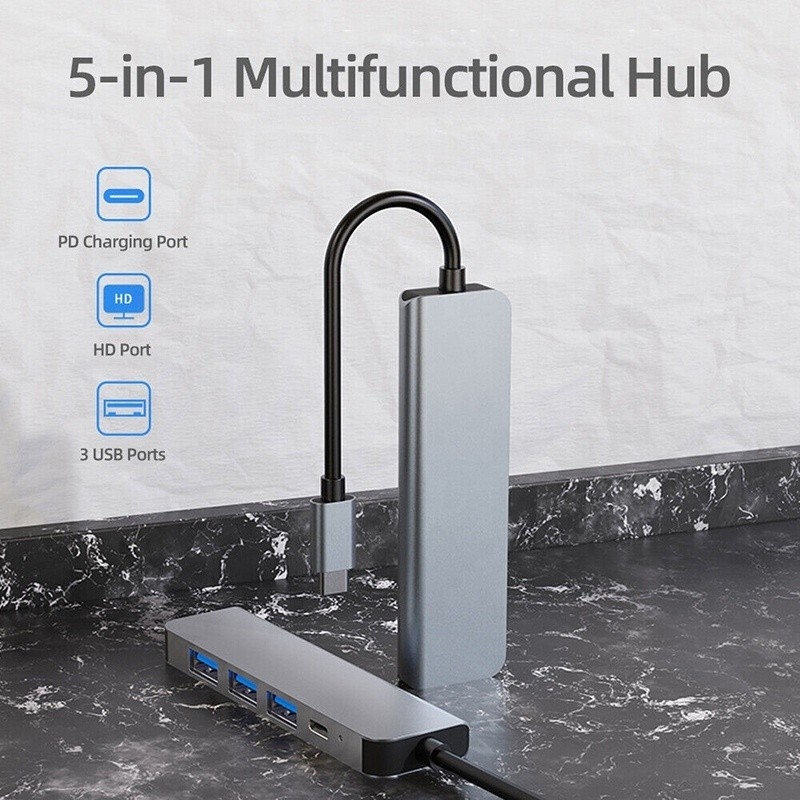 Macbook OEM / ODM için özelleştirilmiş 6 İçin 1 USB C Tipi C Hub To 4K HDMI ve USB 3.0
