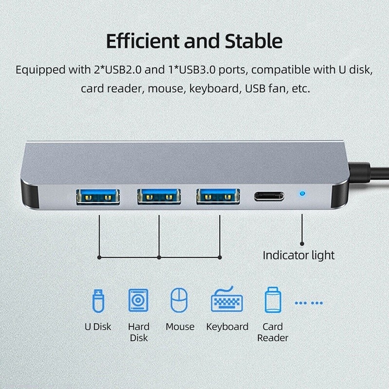 Macbook OEM / ODM için özelleştirilmiş 6 İçin 1 USB C Tipi C Hub To 4K HDMI ve USB 3.0