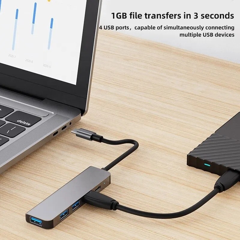 100W PD Şarj ve USB3.0 3*USB2.0 Çıktısı ile 9-In-1 USB C Tip C Adaptör Hub