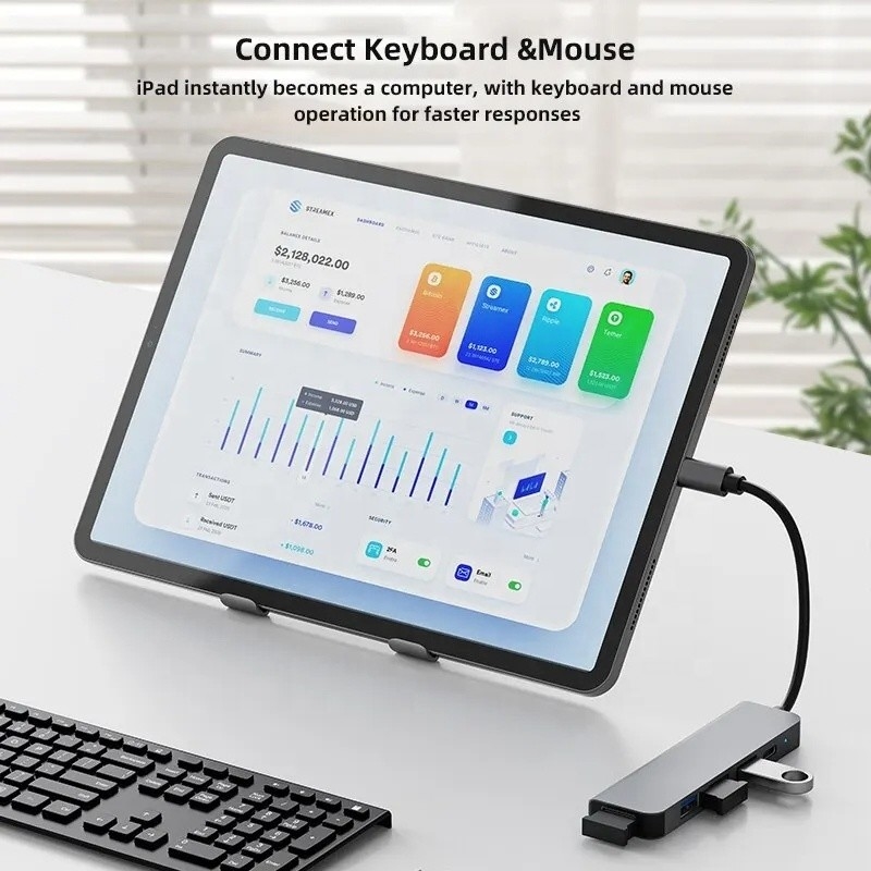 100W PD Şarj ve USB3.0 3*USB2.0 Çıktısı ile 9-In-1 USB C Tip C Adaptör Hub