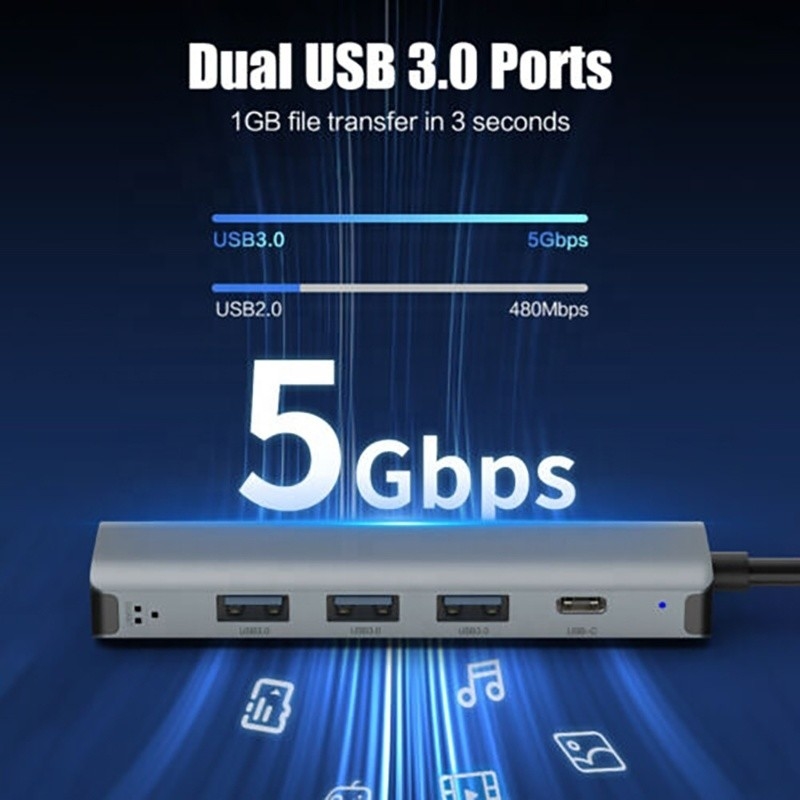 12-in-1 Multiport Adaptörü USB C Hub Doklama İstasyonu USB 3.1 Arayüzü ve RJ45 Gigabit Ethernet ile