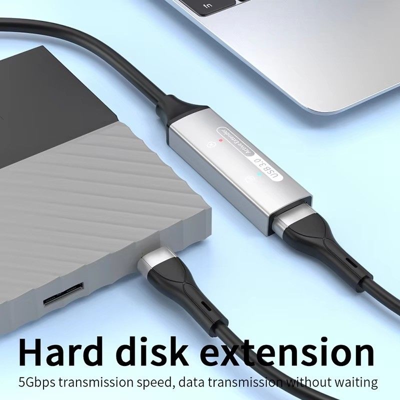 USB 3.0 Hub Genişletme Tipi A Erkeğe Kadın Veri Kablosu USB C Hub Gücü Ekstra Uzun