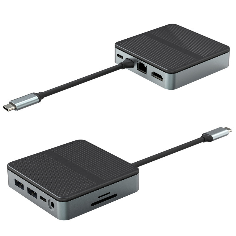 9 In 1 Hdmi Adaptörüne Hızlı Veri Aktarımı USB 3.0 Port Hub Tip C Port