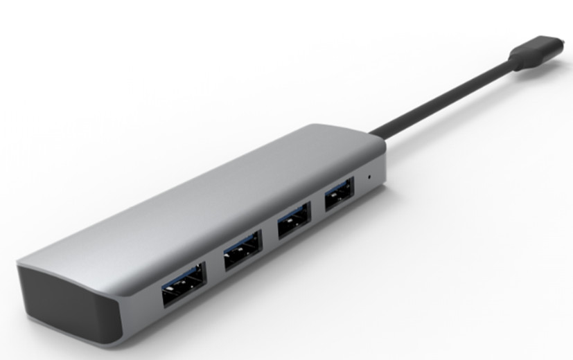 USB 3.1 Arayüz Tipi C 9 Port USB A 3.0 Adaptörü RJ45 Gigabit Ethernet Ağ Kartı ile Gri