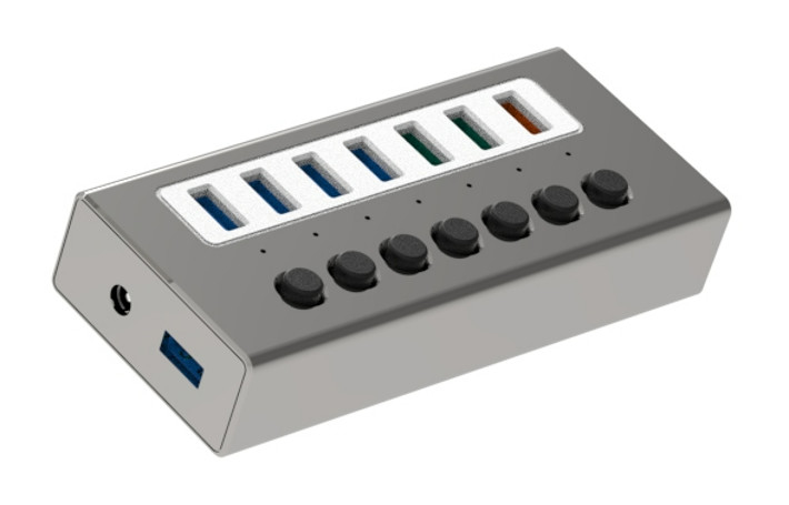 Tip C Arayüzü 4 İçin 1 14 Port Hub Tip C OTG USB 3.0 2.0 Adaptör Alüminyum Alaşım