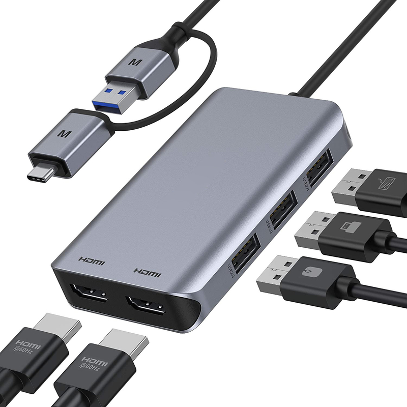 Yüksek Hızlı Veri Aktarımı ve Şarjı için USB 3.1 Arayüz Tipi 10 In 1 Tip C Hub