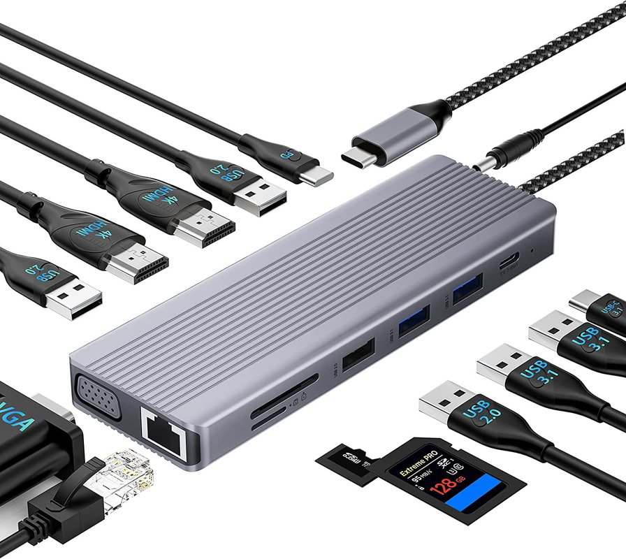 Özel Uzunluk Gri USB-C HDMI 2.1 Adaptörü 8K 60Hz Hız USB Tip C 3.1 dizüstü bilgisayarlar