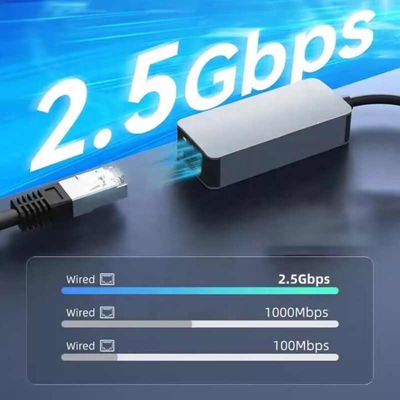Hızlı ve istikrarlı ağ bağlantısı için 2 In 1 Alüminyum USB 3.0 Tip C Ethernet Adaptörü