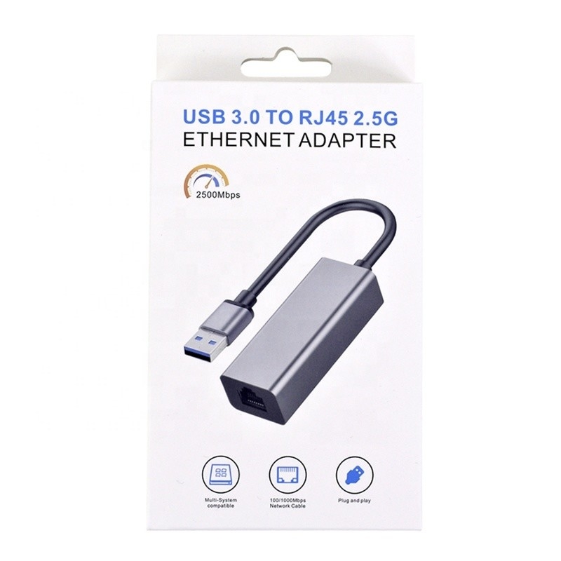 2500Mbps Süper Hız 2.5G USB 3.0 Ağ Kartı Adaptörü 2.5G Gigabit Ethernet ile