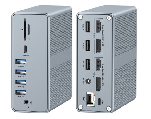 16 In 1 USB-C Doklama İstasyonu PD 100W Hızlı Şarjlı Bilgisayar Makinesini/USB 2.0/3.0 Hub/HDMI 4K60HZ /PD 4K/60HZ/RJ45 Gigabit