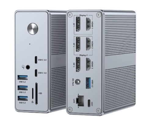 Güç Teslimi Performanslı MicroSD3.0 Kart Okuyucu ile 120W USB-C Hub Doklama İstasyonu