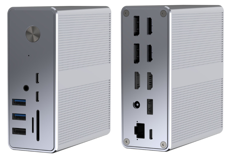 Güç Teslimi Performanslı MicroSD3.0 Kart Okuyucu ile 120W USB-C Hub Doklama İstasyonu
