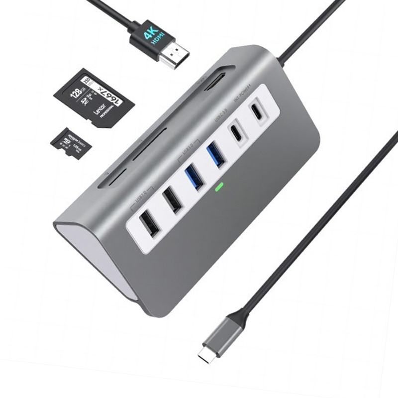 USB 3.1 Arayüzü 4 İçinde 1 Tip C Hub Hızlı Veri Aktarımı için Çoklu Adaptör