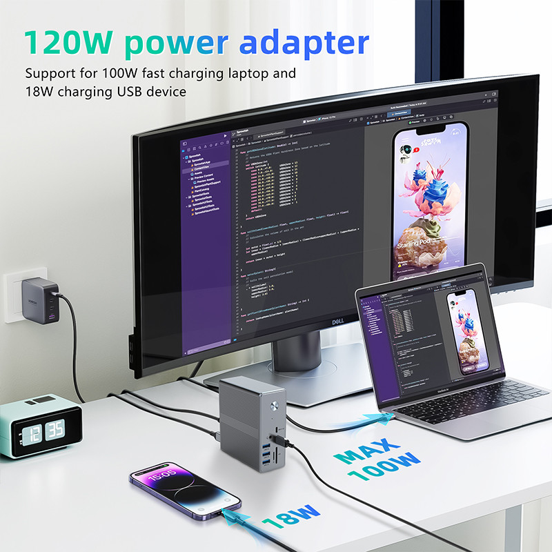 OEM Destek ve 1K Ekran Destek ile Windows 8K Ekranı için Yüksek Uygunluk USB C Adaptörü