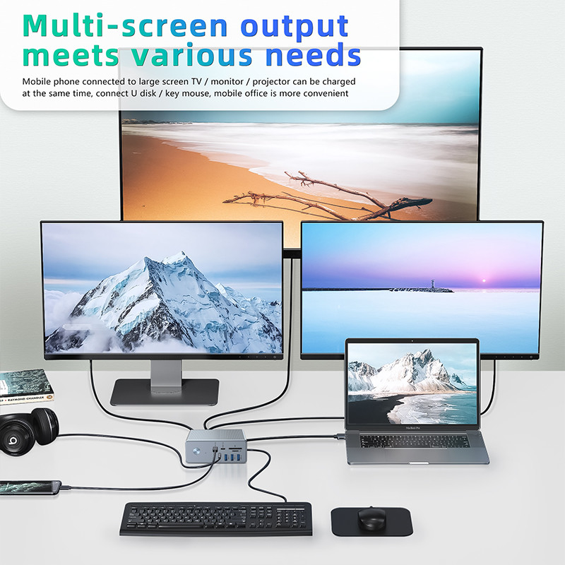 OEM Destek ve 1K Ekran Destek ile Windows 8K Ekranı için Yüksek Uygunluk USB C Adaptörü