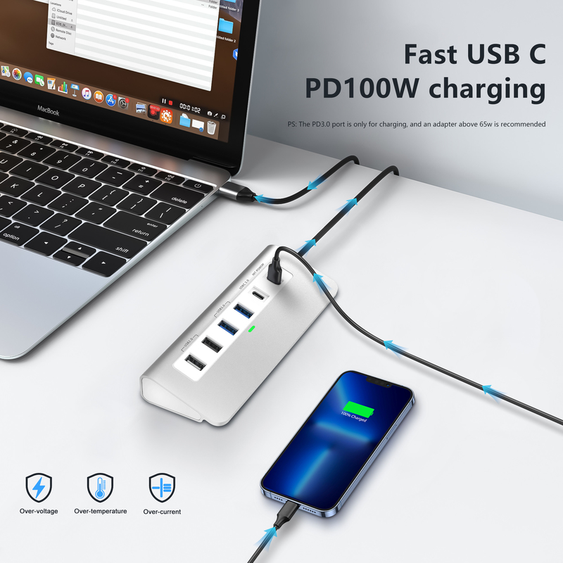 Ek Özellikler Kullanıcı Kılavuzu ve Kompakt Tasarımı İçerilen 9 in 1 USB-C Doklama İstasyonu