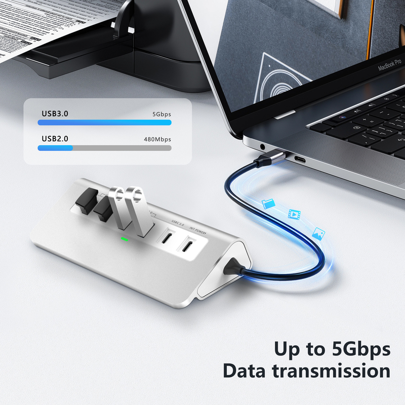 Ek Özellikler Kullanıcı Kılavuzu ve Kompakt Tasarımı İçerilen 9 in 1 USB-C Doklama İstasyonu