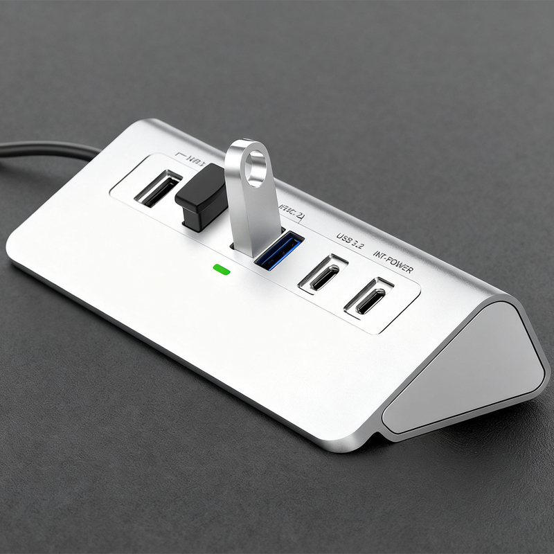 Yüksek çözünürlüklü ekran ve video akışı için 4K HDMI çıkışı ile yüksek çözünürlüklü USB C Hub