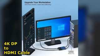 Displayport - HDMI Kablosu 4K Adaptörü