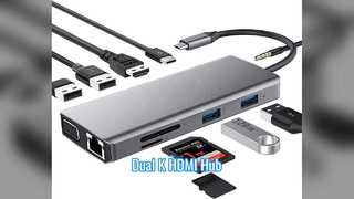 0 USB C Hub Çift K 60Hz HDMI Adaptörü